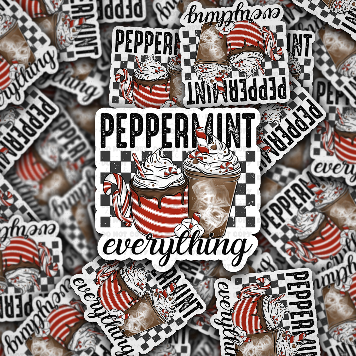 DC 2230 - Peppermint everything Die Cut Sticker