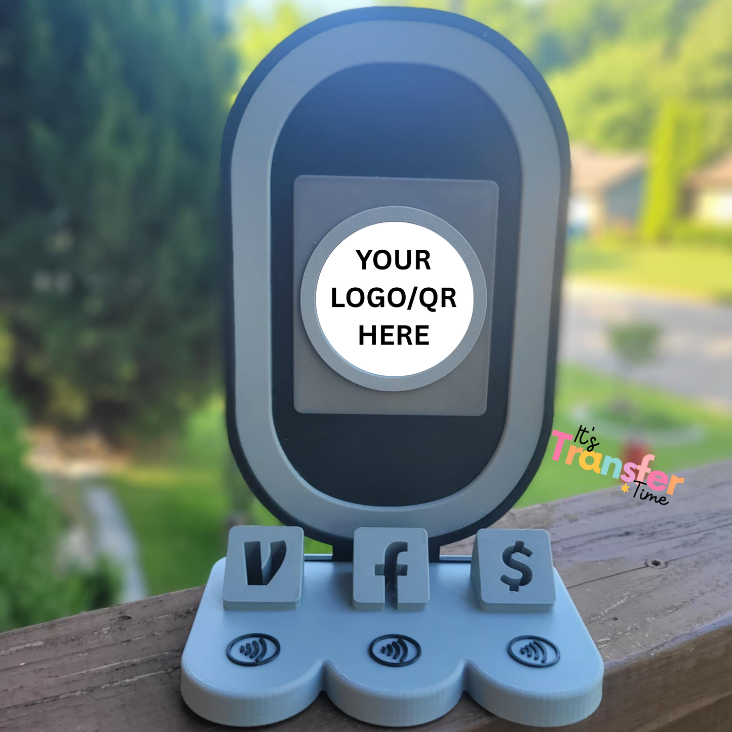 Custom Career Social Media and Payment Stand - Tap to go to Business Info *Custom to fit your brand*