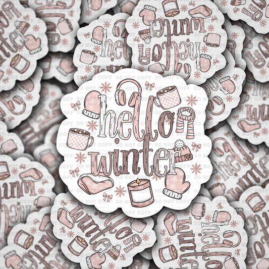 DC 2327 - Hello winter Die Cut Sticker