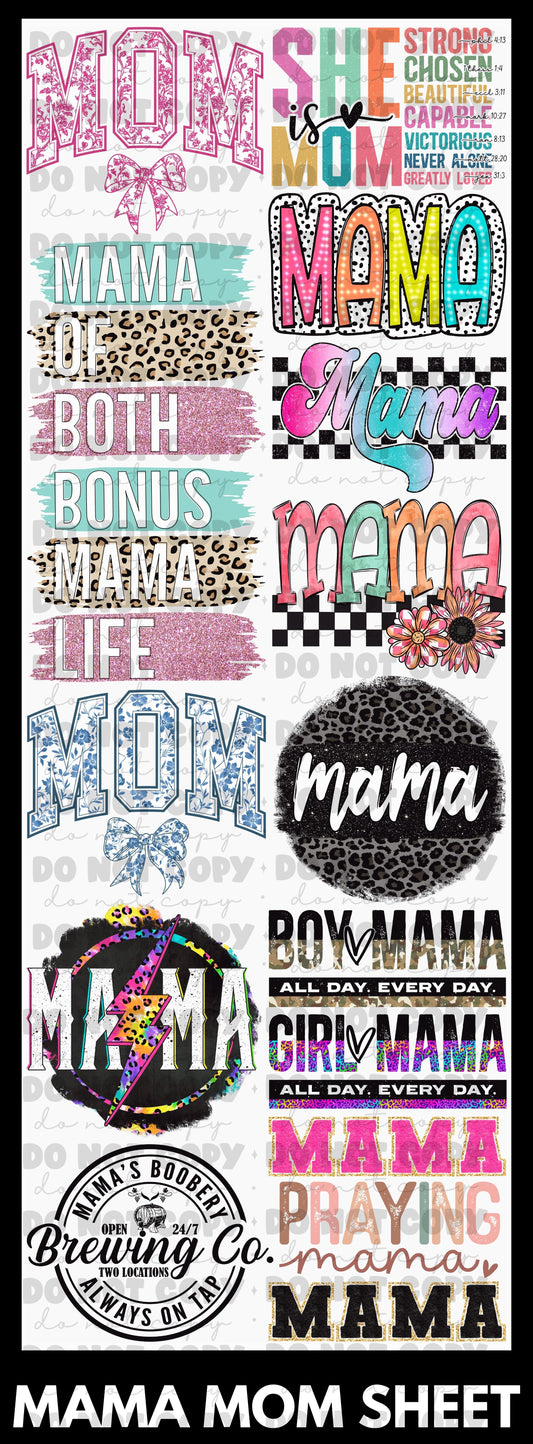 203 Premade Mama Mom Mother Gang Sheet 22x60