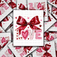 DS 2329 - Love with bow Die Cut Sticker