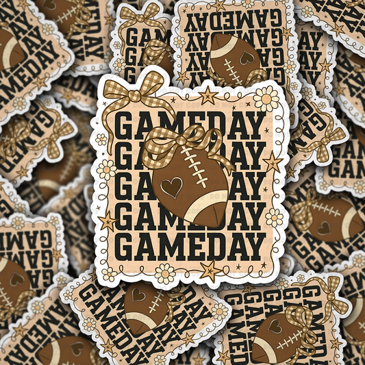DC 2062 - Gameday football Die Cut Sticker