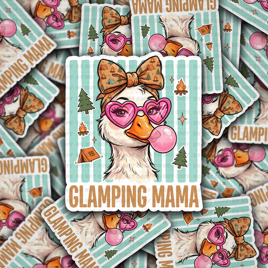 DS 3055 - Preppy Glamping Mama Die Cut sticker