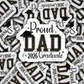 DS 2945- Proud dad of graduate Die Cut sticker