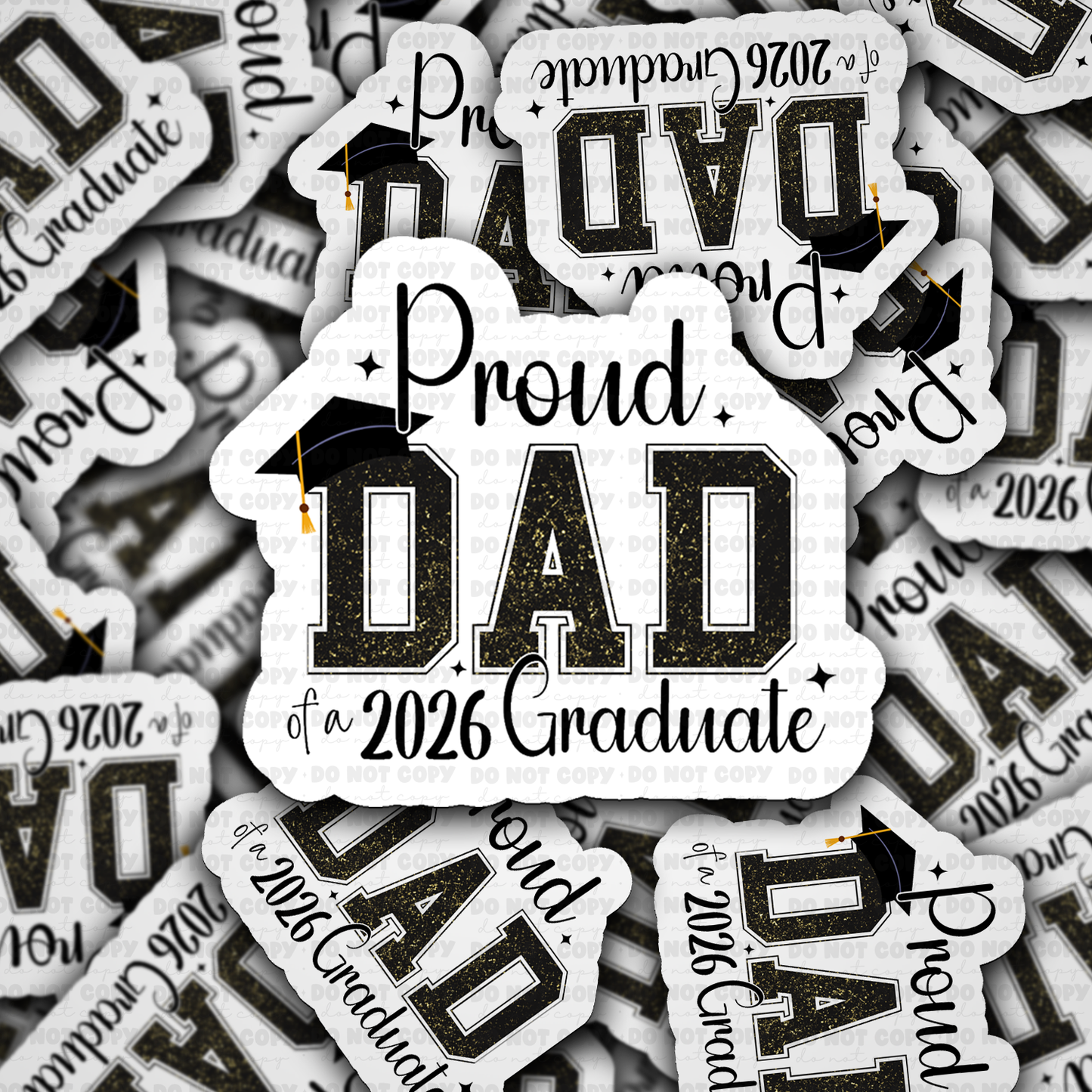 DS 2945- Proud dad of graduate Die Cut sticker