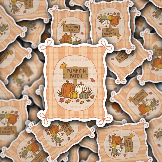 DC 2073 - Pumpkin patch frame Die Cut Sticker