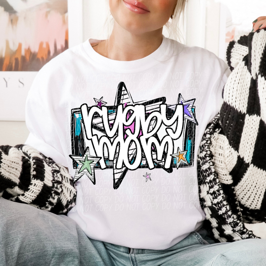 5132 - Rugby Mom with star *DTF