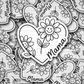 DS 2846 - Mama heart with flowers Die Cut sticker