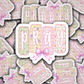 DS 2847 - Pray floral Die Cut sticker
