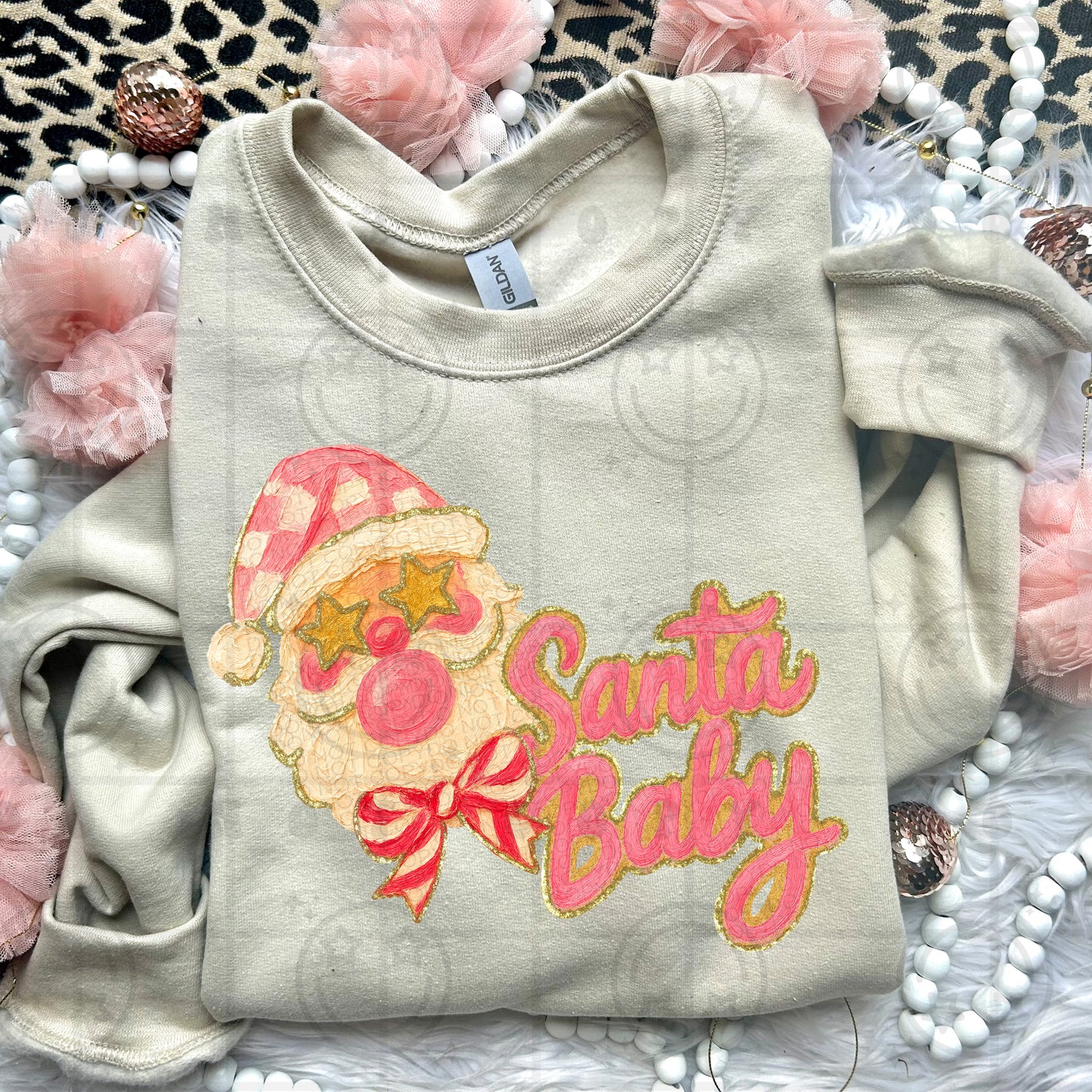 6566 - Santa baby blowing bubble *DTF Transfer