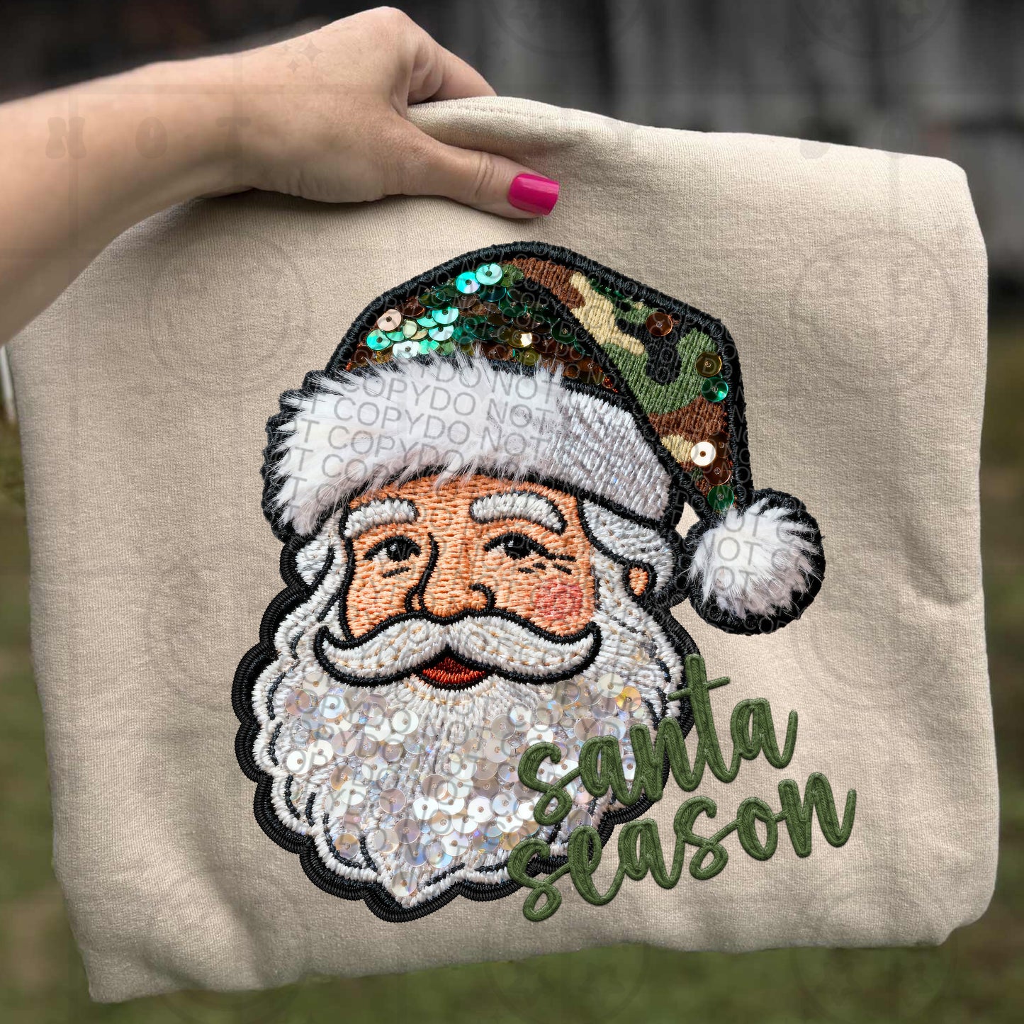 6564 - Camo Santa Season *DTF Transfer