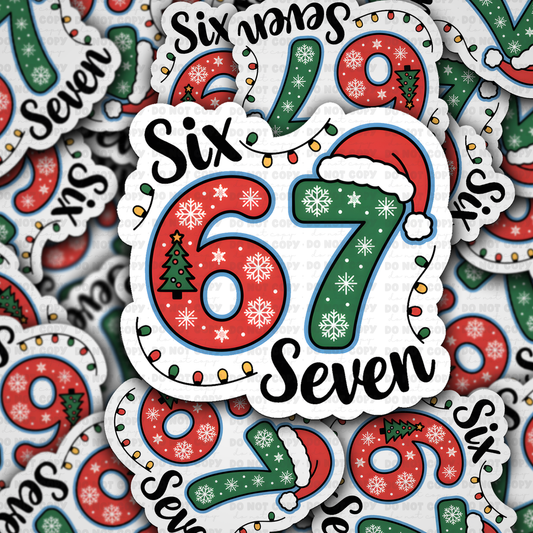 DC 2206 - Christmas six seven Die Cut Sticker