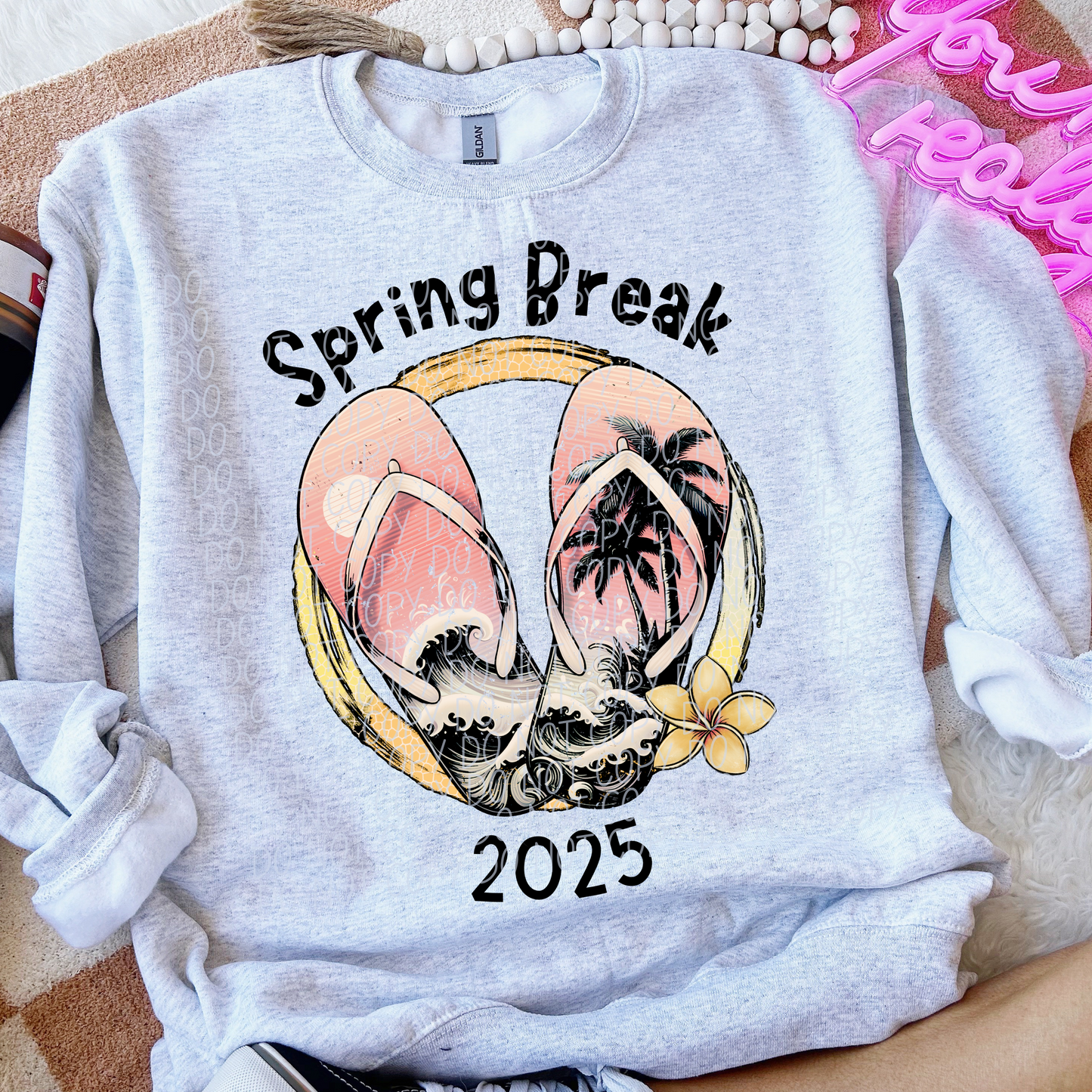 5263 - Spring break 2025 black letters *DTF