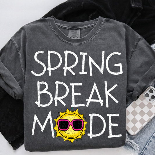 5274 - Spring break mode white letters *DTF