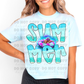 5864 - Summer girl float *DTF Transfer