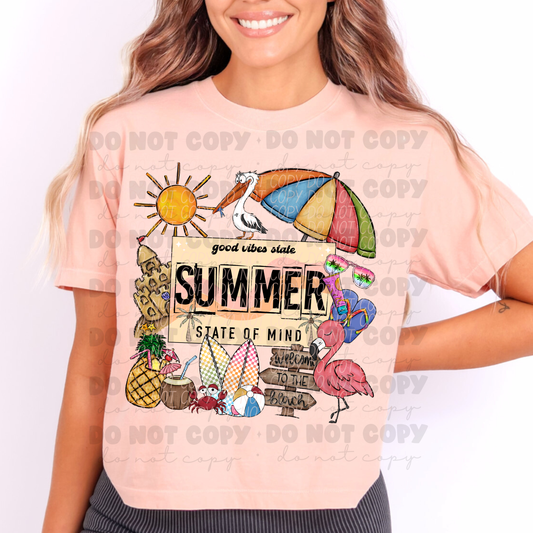 5867 - Summer state of mind beach *DTF Transfer