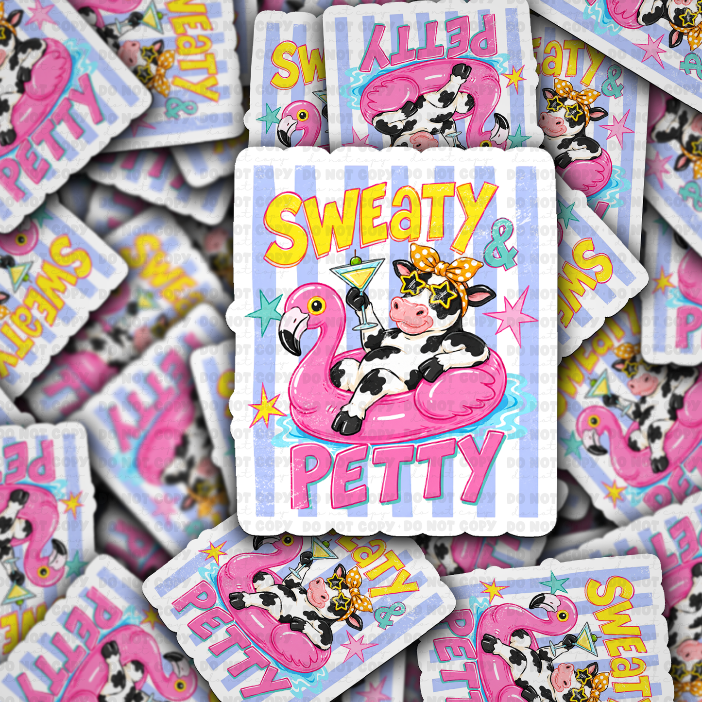 DS 3236 - Sweaty And Petty Die Cut sticker