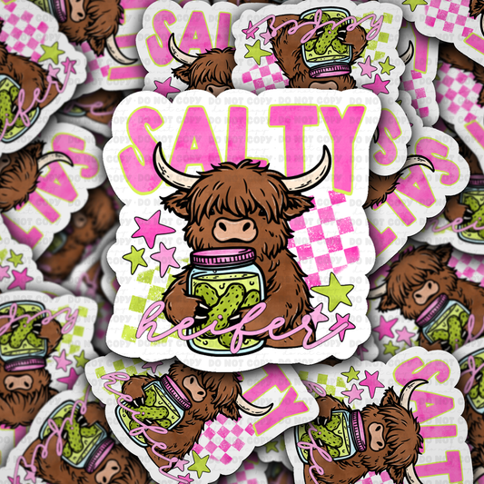 DS 2915 - Salty heifer Die Cut sticker