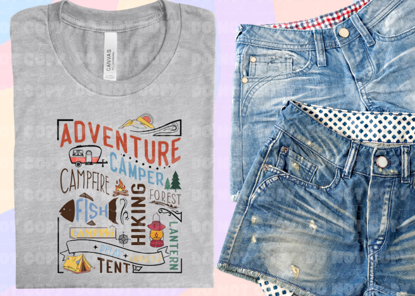 4042 Camping Adventure*DREAM TRANSFER* DTF