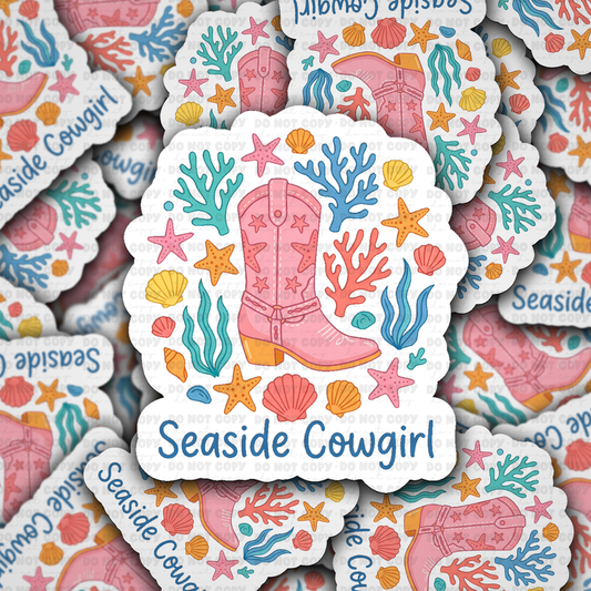 DS 2848 - Seaside cowgirl Die Cut sticker