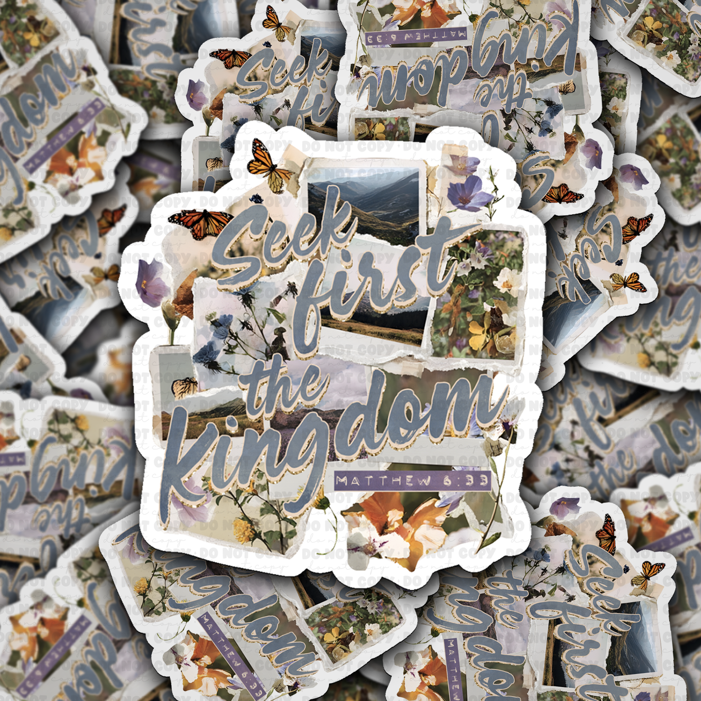 DS - 2615 Seek first the kingdom Die Cut sticker