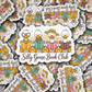 DS - 2585 Silly goose book club Die Cut Sticker