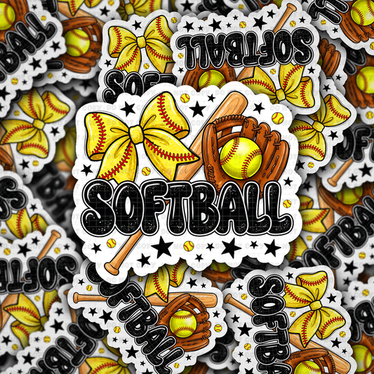 DS 2755 - Softball Die Cut sticker