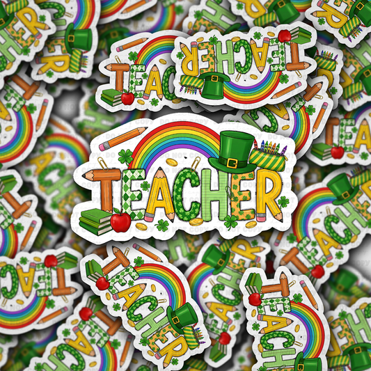 DS - 2630 Teacher St. Patrick's Die Cut sticker