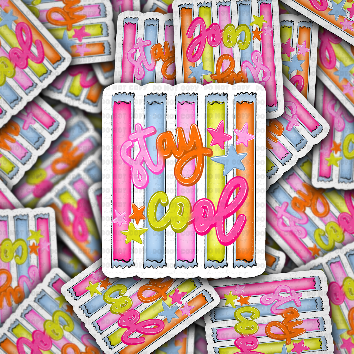 DS 3193 - Stay Cool Die Cut sticker
