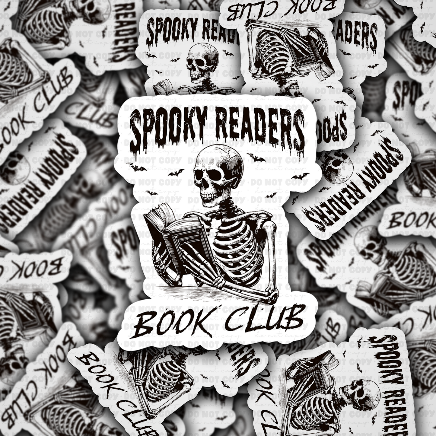 DC 1138 Spooky readers book club Die cut sticker