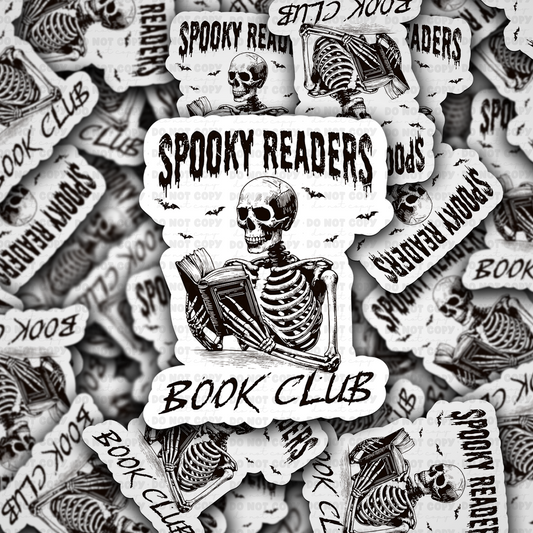 DC 1138 Spooky readers book club Die cut sticker