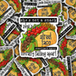 DC 2243 - She's not a snack she's a street taco Die Cut Sticker