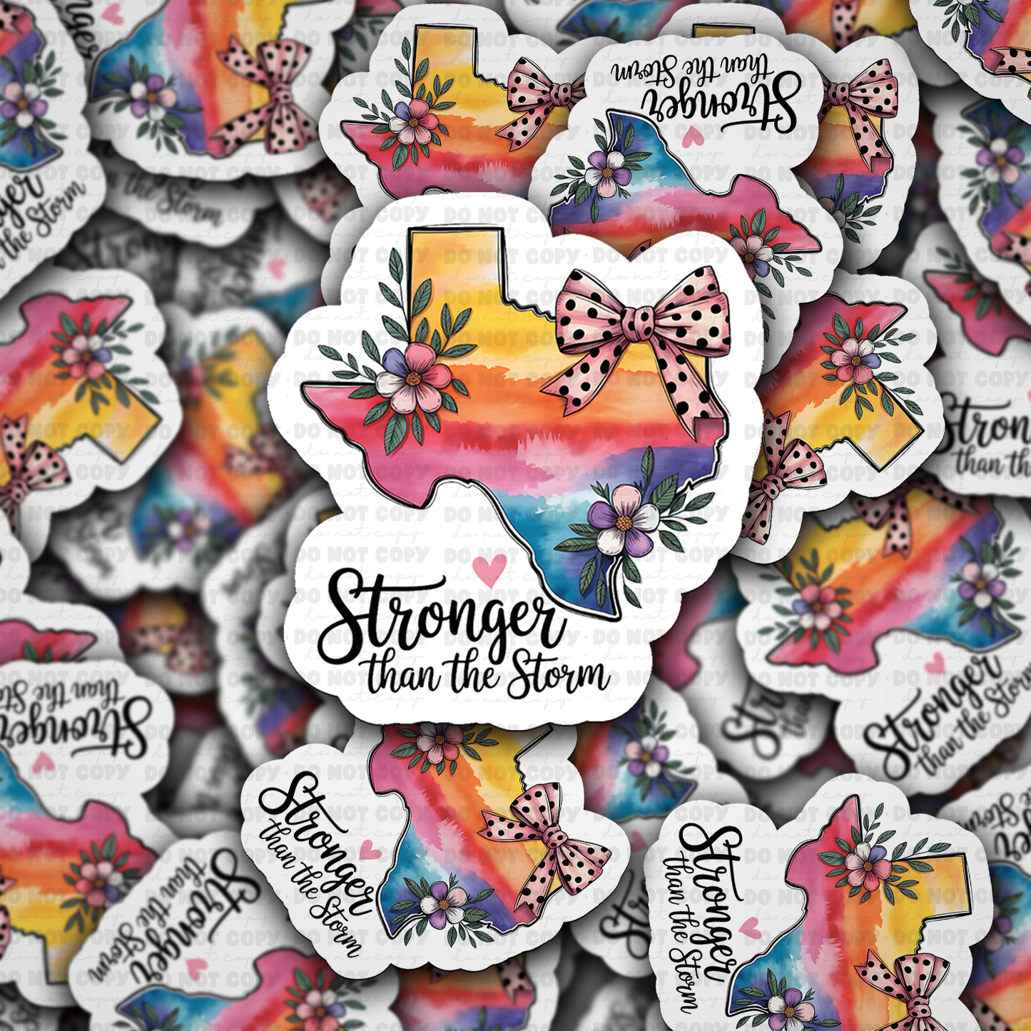 DC 2041 - Stronger than the storm Texas Die Cut Sticker