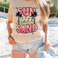 Sun salt sand orange and pink with palm trees *DREAM TRANSFER* DTF