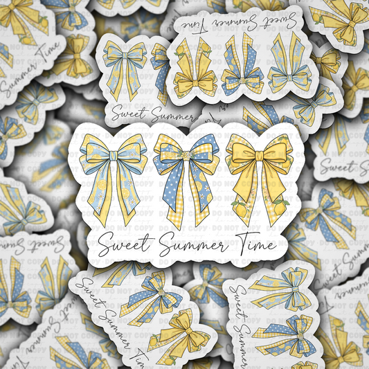 DS 2850 - Sweet summertime bows with lemons Die Cut sticker