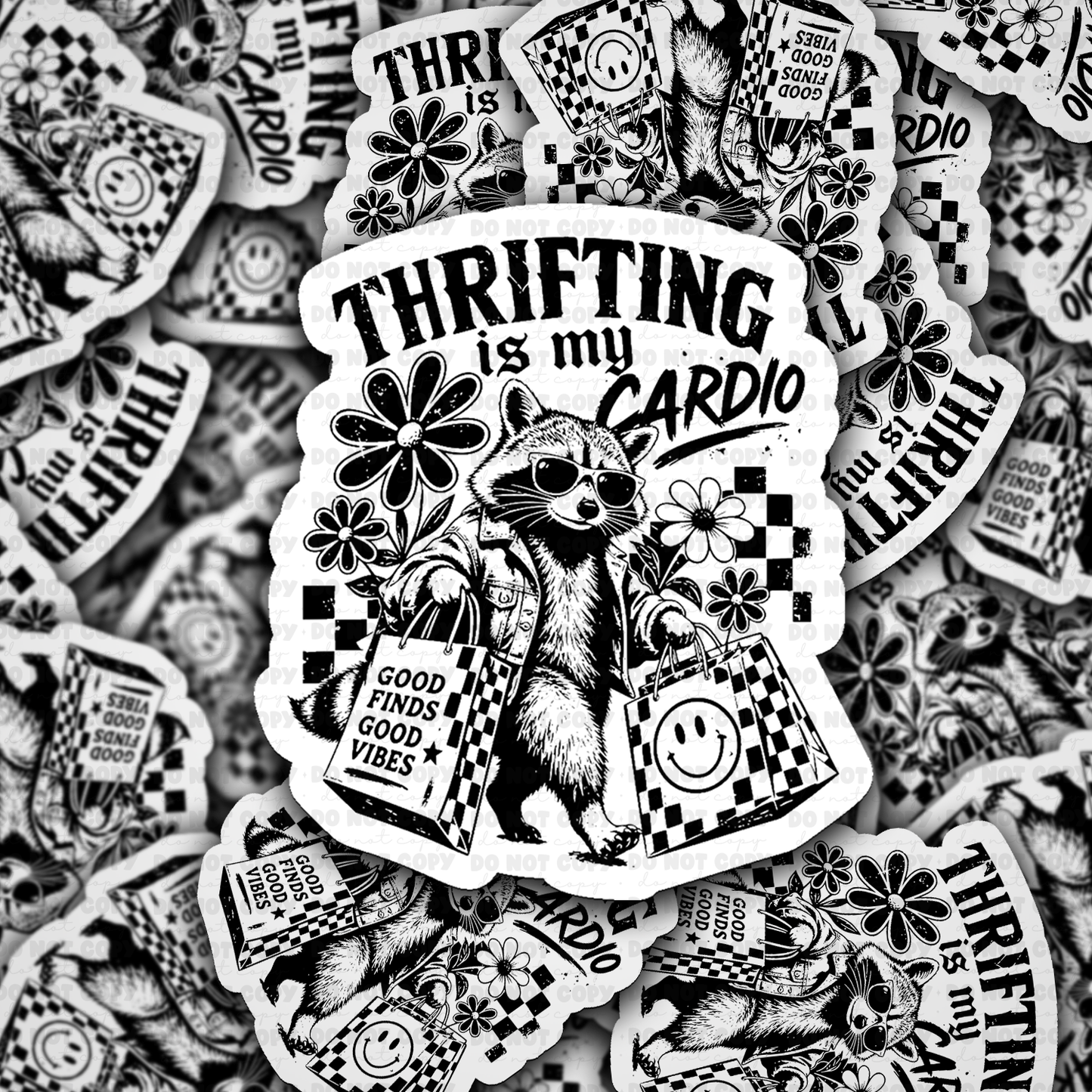 DS 3197 - Thrifting Is My cardio Die Cut sticker
