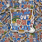 DS - 2651 Take me out to the ball game softball and baseball Die Cut sticker