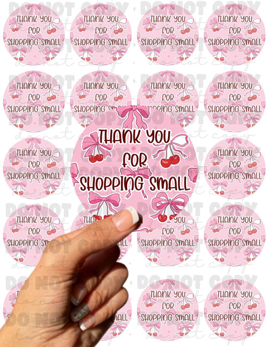 Thank you for shopping small bow cherry sticker sheet