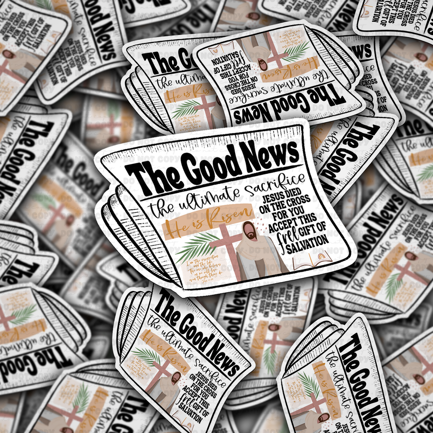 DS 2346 - The Good News the ultimate sacrifice Die Cut Sticker