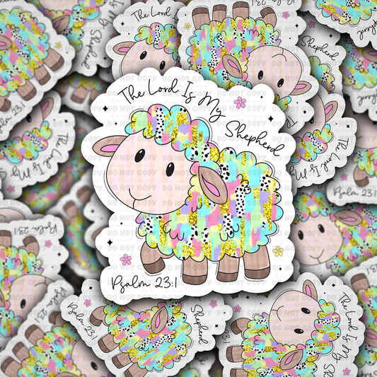 DS 2759 - The lord is my shepherd Die Cut sticker
