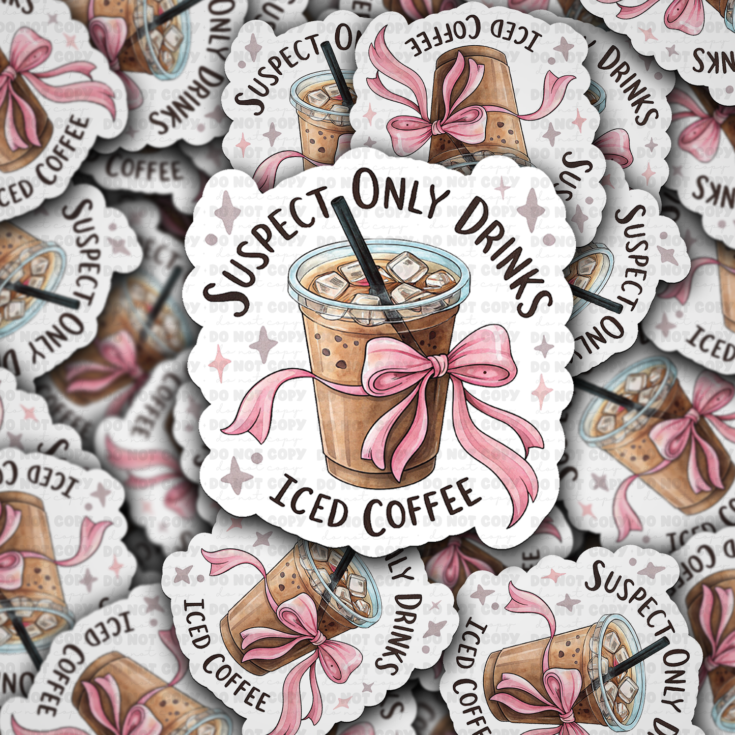 DC 2242 - Suspect only drinks iced coffee Die Cut Sticker