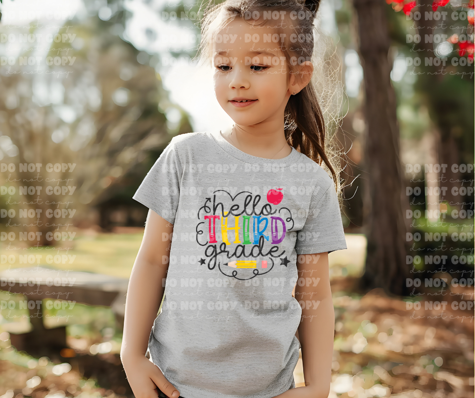 4259 Hello third Grade *DREAM TRANSFER* DTF