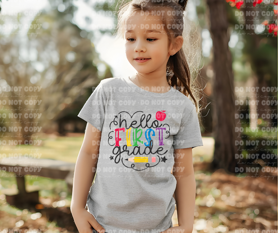 4260 Hello first Grade *DREAM TRANSFER* DTF