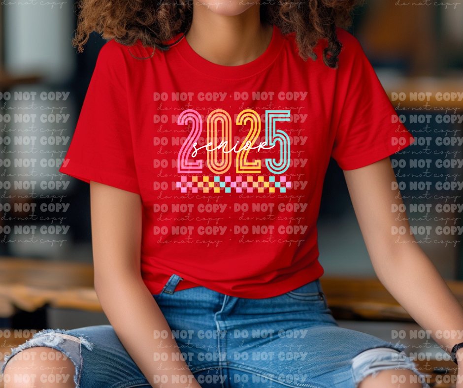 4271 Senior 2025 checkered *DREAM TRANSFER* DTF