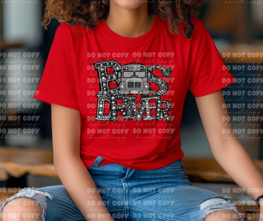 4274 Bus driver faux rhinestone *DREAM TRANSFER* DTF