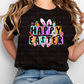 6747 - Happy Easter with bunny ear *DTF Transfer