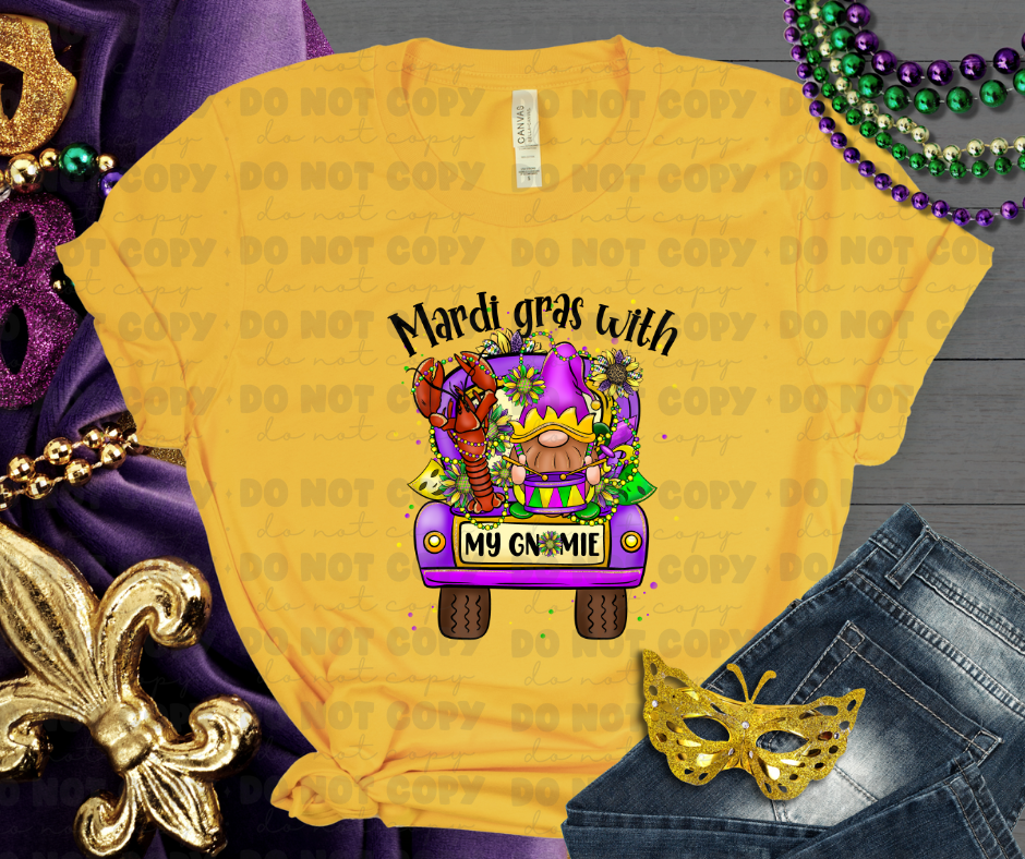 3317 Mardi Gras with my gnomie *DREAM TRANSFER* DTF