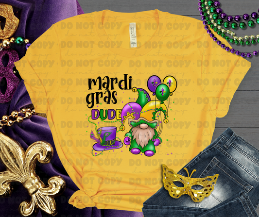 3318 Mardi Gras Dude Gnome*DREAM TRANSFER* DTF