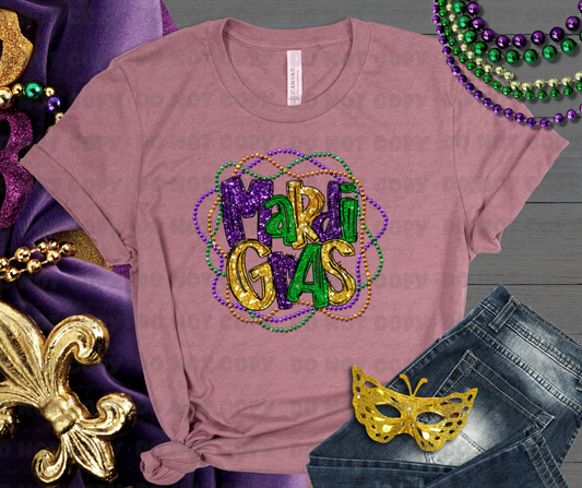 3344 Mardi Gras Beads *DREAM TRANSFER* DTF