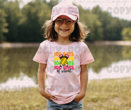 3268 100 Days of School Pencils *DREAM TRANSFER* DTF